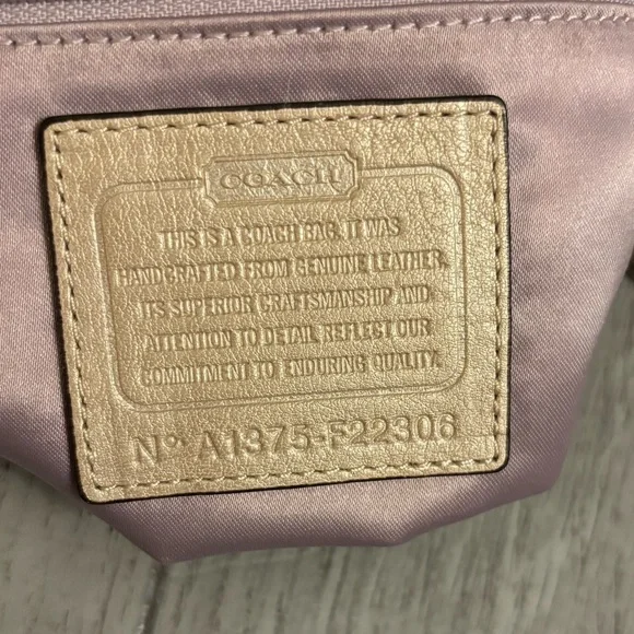 Coach Kristen purse handbag in beautiful pebbled leather. Pearlescent in EUC. - Picture 5 of 15